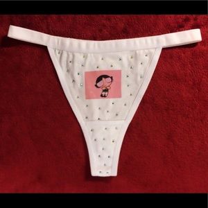 White Bedazzled Buttercup Thong💚 BEEN SOLD